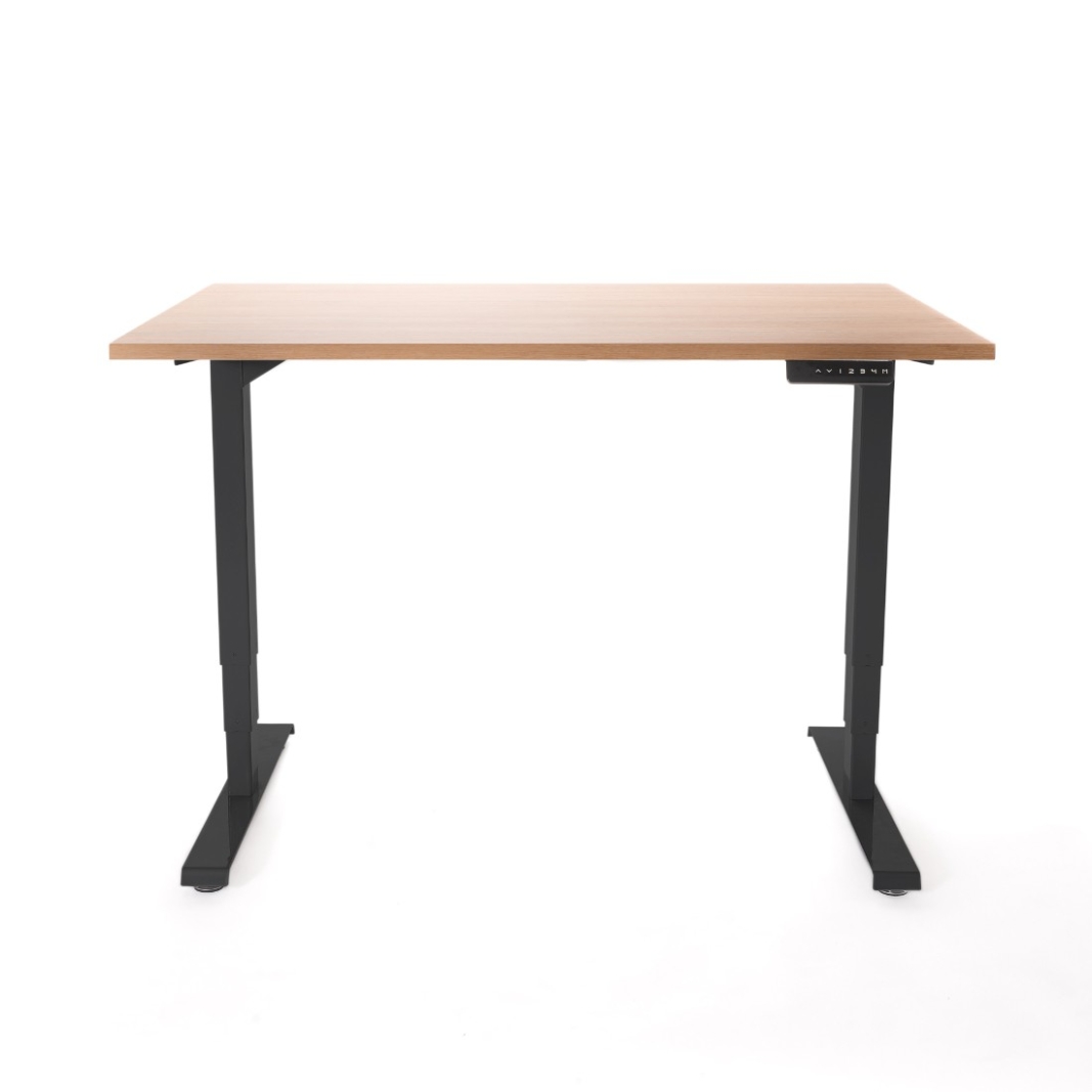 Elektriliselt reguleeritav laud „Premium must + lauaplaat" - 1400x700x25mm saare melamiin D3 / must raam
